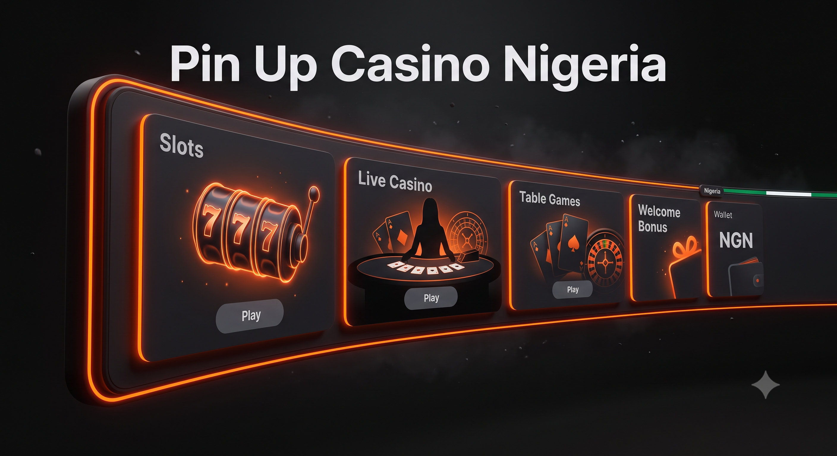 Pin Up Casino homepage for Nigerian players